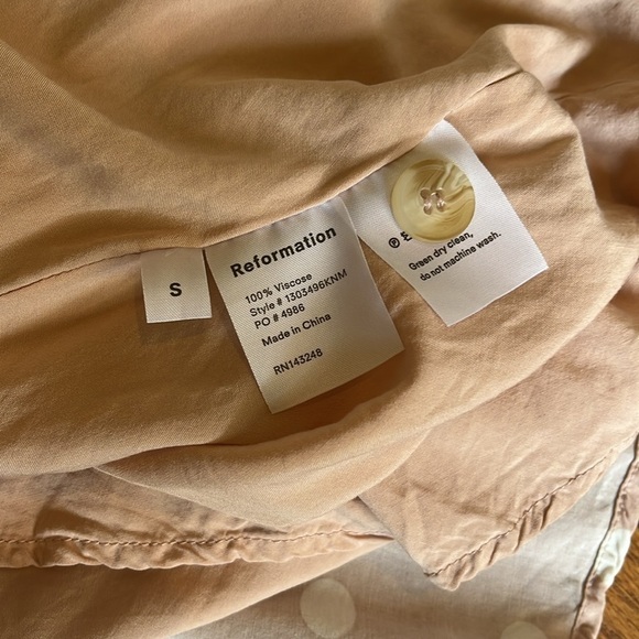 Reformation | Lanai Pink & White Polka Dot Midi Dress Small Retro Sleeveless - Picture 9 of 11